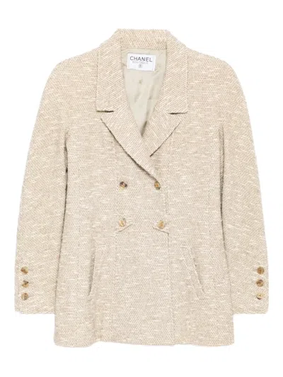 Pre-owned Chanel 1990-2000s Tweed Jacket In Brown