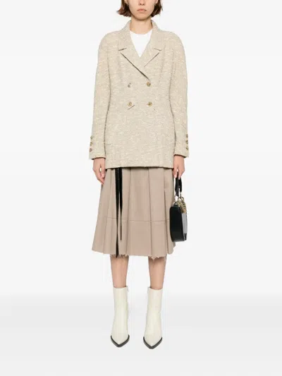 Pre-owned Chanel 1990-2000s Tweed Jacket In Brown