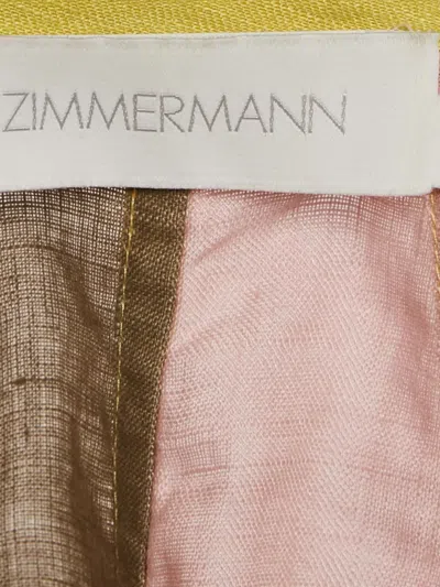 Pre-owned Zimmermann Linen Striped Top And Skirt Set