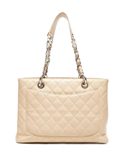 Pre-owned Chanel 2012-2013 Grand Shopping Tote Bag In Neutral