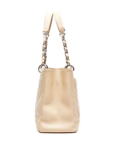 Pre-owned Chanel 2012-2013 Grand Shopping Tote Bag In Neutral