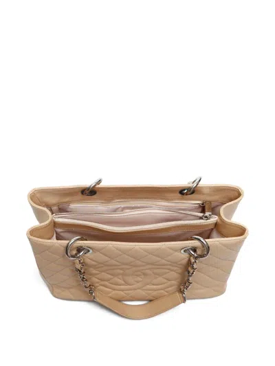 Pre-owned Chanel 2012-2013 Grand Shopping Tote Bag In Neutral