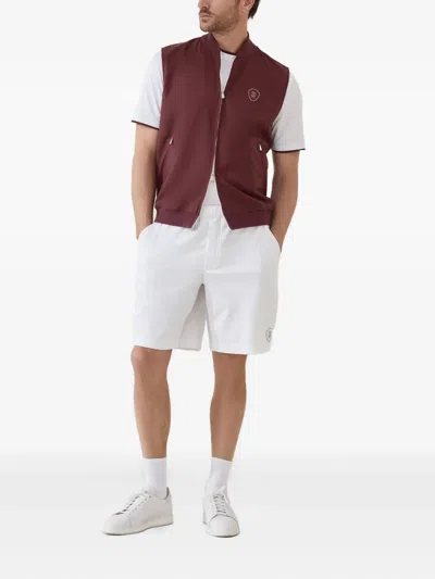Brunello Cucinelli Elastic-waist Panelled Shorts In White