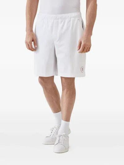 Brunello Cucinelli Elastic-waist Panelled Shorts In White