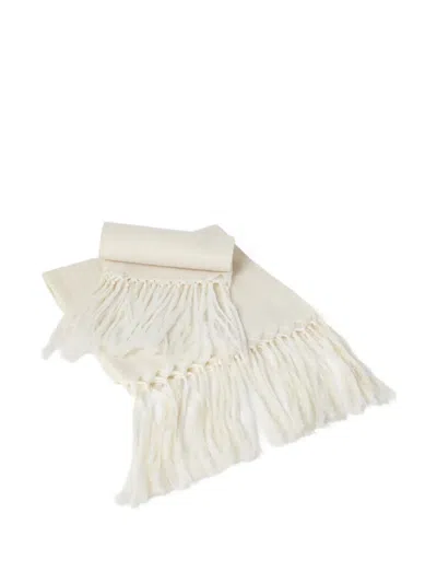 Brunello Cucinelli Chevron-pattern Towels (set Of Two) In White
