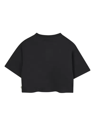 Billieblush Graphic Print Cropped T-shirt In Black