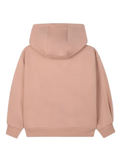 Dkny Logo-embroidered Hoodie In Neutral