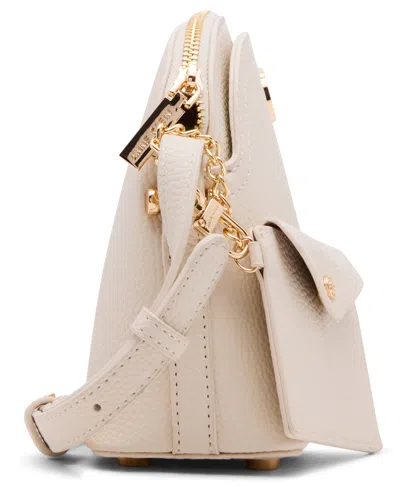 Anne Klein Dome Zip Top Detachable Card Case Crossbody Bag In Neutral