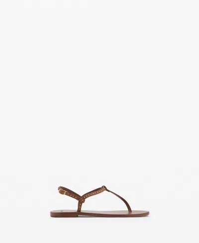 Mango Women's Mini Studs Leather Sandals