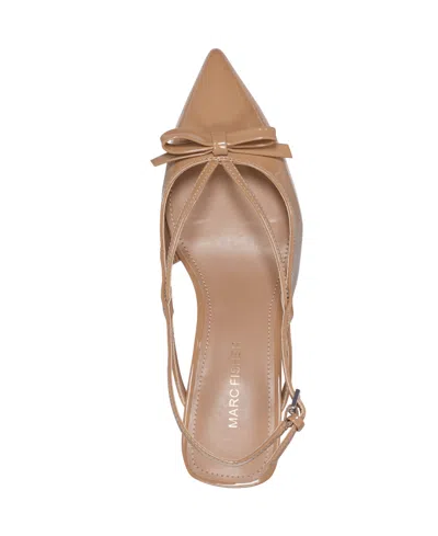 Marc Fisher Women's Laily Block Heel Slingback Pumps In Brown