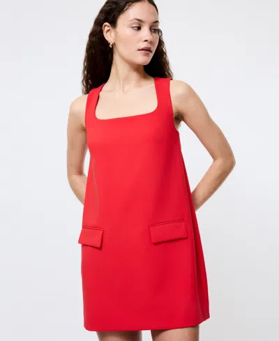 French Connection Whisper Square Neck Mini Dress