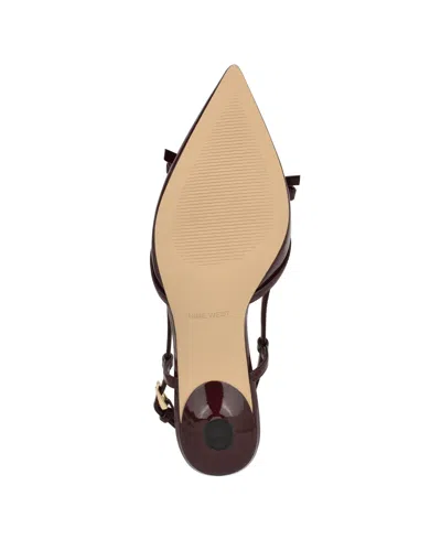 Nine West Reega Slingback Pointed Toe Pump In Red