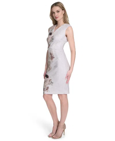 Calvin Klein Women's Sleeveless Scuba Sheath Dress In Multi