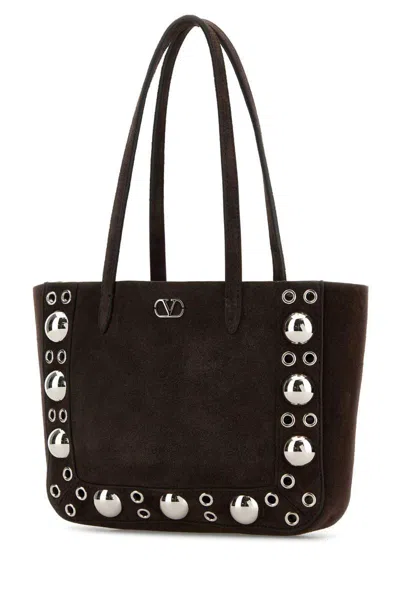 Valentino Brown Suede Nellcote Tote