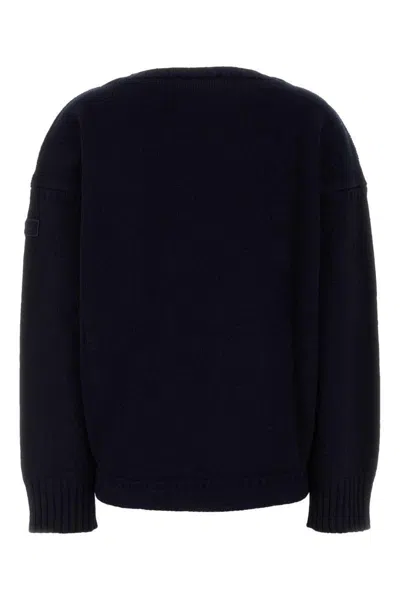 Chloé Knitwear Crewneck Long Sleeves Ribbed Finish In Black