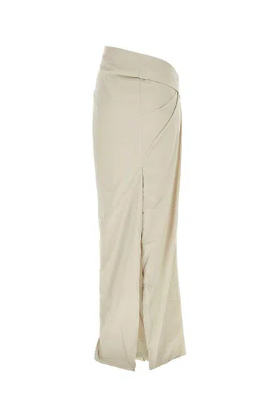 Entire Studios Beige Stretch Nylon Structured Skirt In Neutral