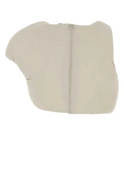 Entire Studios Sand Stretch Nylon Padded Boulder Top In White