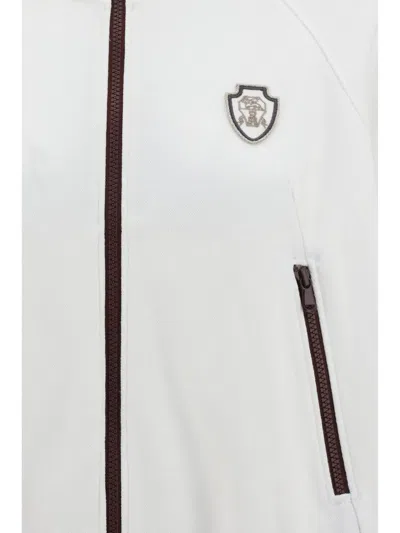 Brunello Cucinelli Long Sleeve Sweatshirt In White