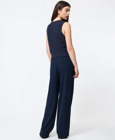French Connection Cosysoft Knit Vest In Blue