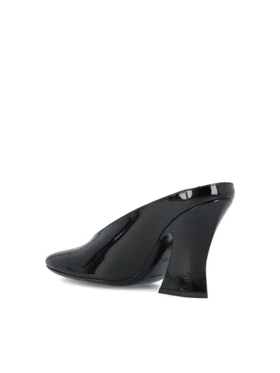 Givenchy Sculpted Heeled Mules In Patent Leather In Black