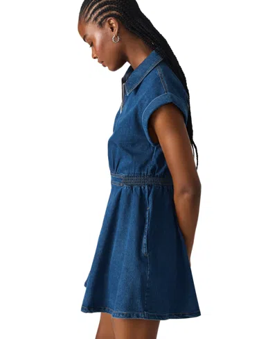 Steve Madden Tucker Cap Sleeve Denim Minidress