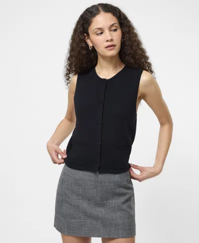 French Connection Cosysoft Knit Vest In Blue