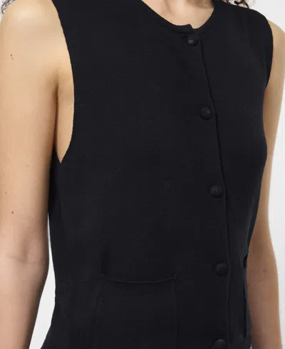 French Connection Cosysoft Knit Vest In Blue