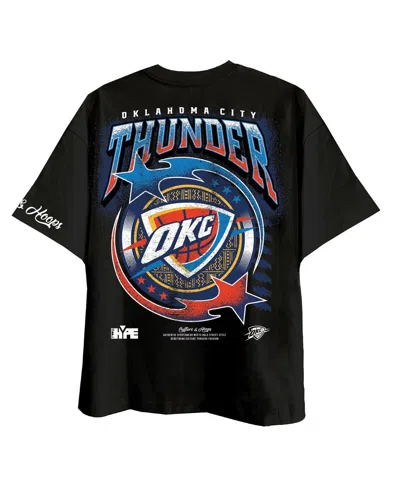 Two Hype Men's Black Oklahoma City Thunder Drip Dime Collection Premium T-shirt