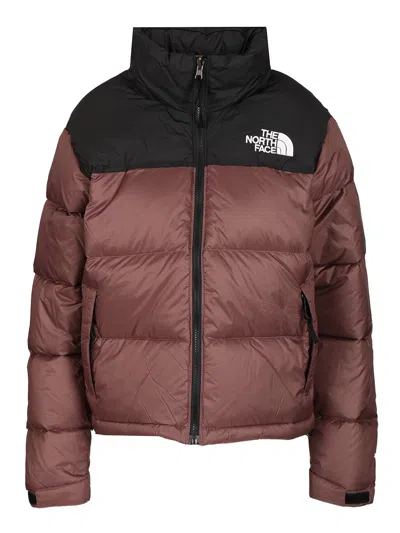 The North Face 1996 Retro Nuptse Jacket Khumbu Climbing School White Dune Nylon Coats Brown