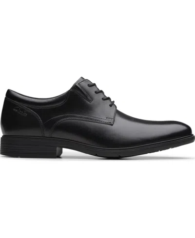 Clarks Un Hugh Lace In Black Leather