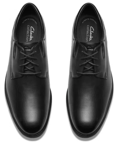 Clarks Un Hugh Lace In Black Leather