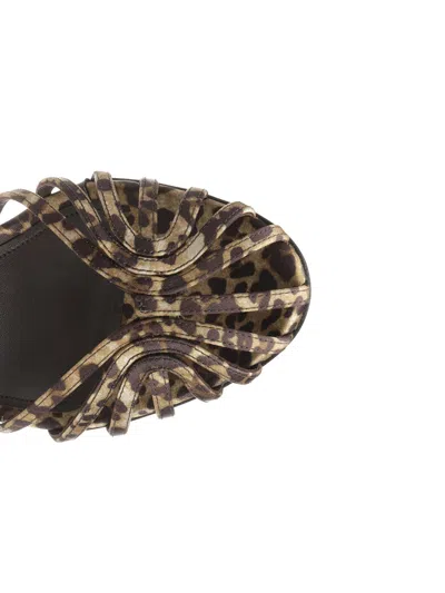 Alevì Milano Ally 095 Glam Satin Sandals Animalier