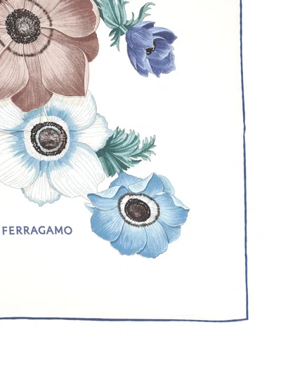 Ferragamo Anemone Print Silk Scarf Scarves And Foulards Multicolor