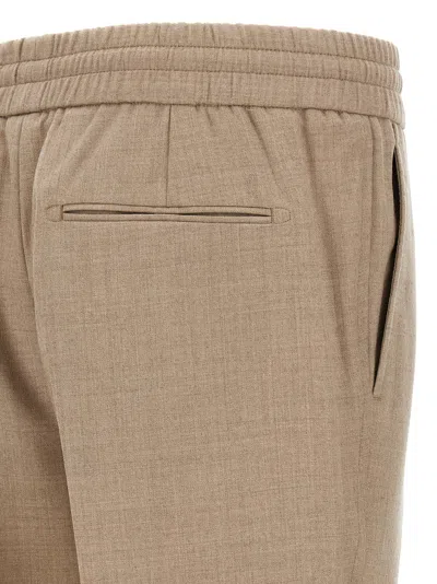 Brioni 'asolo' Trousers Elastic Waistband In Neutral
