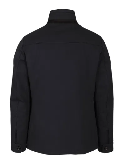 Moorer Bas Turandot 2 Petti Interno Fantasia Coats Blue In Black