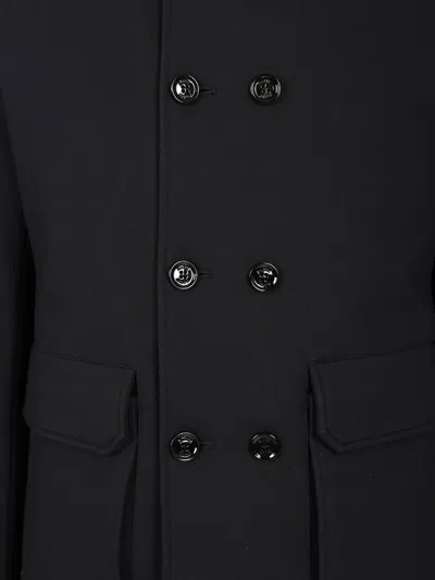Moorer Bas Turandot 2 Petti Interno Fantasia Coats Blue In Black