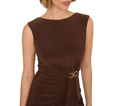 Adrianna Papell Women's Sleeveless Sheath Dress In Brown