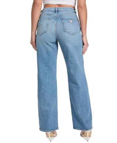 Guess Women's High Rise Straight-leg Jeans In Blue