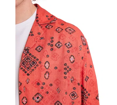 Paisley & Gray Men's Slim Fit Long Sleeve Printed Button Front Camp Shirt In Gold