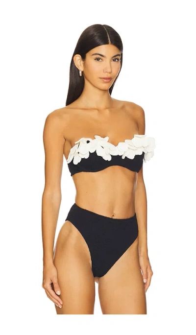 Patbo Breeze Jacquard Flower Applique Bikini Top In Multi