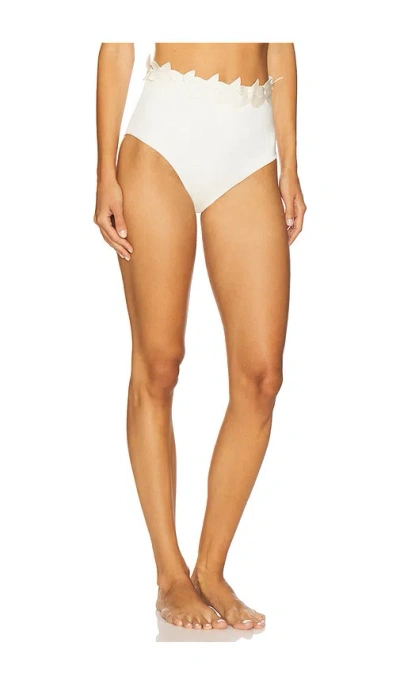 Ancora Sylva High Waisted Bikini Bottom In White