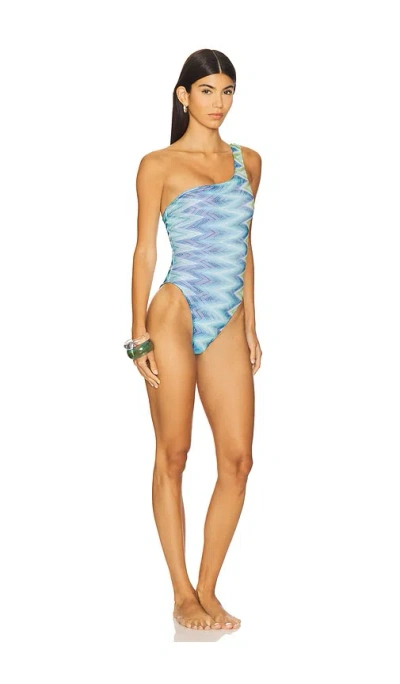 Missoni Printed Degradé One Piece Swimsuit In Multi