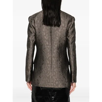 Giorgio Armani Single-button Blazer In Brown