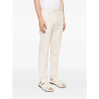 Pt Torino Beige Tailored Trousers With Hidden Closure