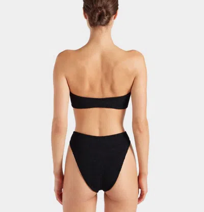 Hunza G Jerry Swim Strapless High-cut Ring Detail In Black