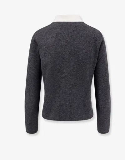 Self-portrait Self Portrait Women Wool Blend Cardigan With Contrasting Collar In Black