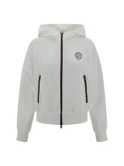 Brunello Cucinelli Long Sleeve Sweatshirt In White