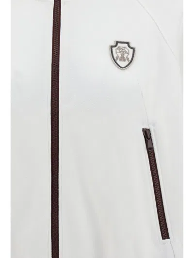 Brunello Cucinelli Long Sleeve Sweatshirt In White