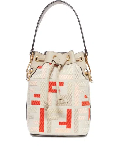 Fendi Mini Mon Tresor Ff-jacquard Bucket Bags