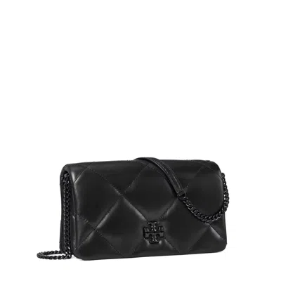 Tory Burch Kira Diamond Quilt Powder Coated Chain Wallet